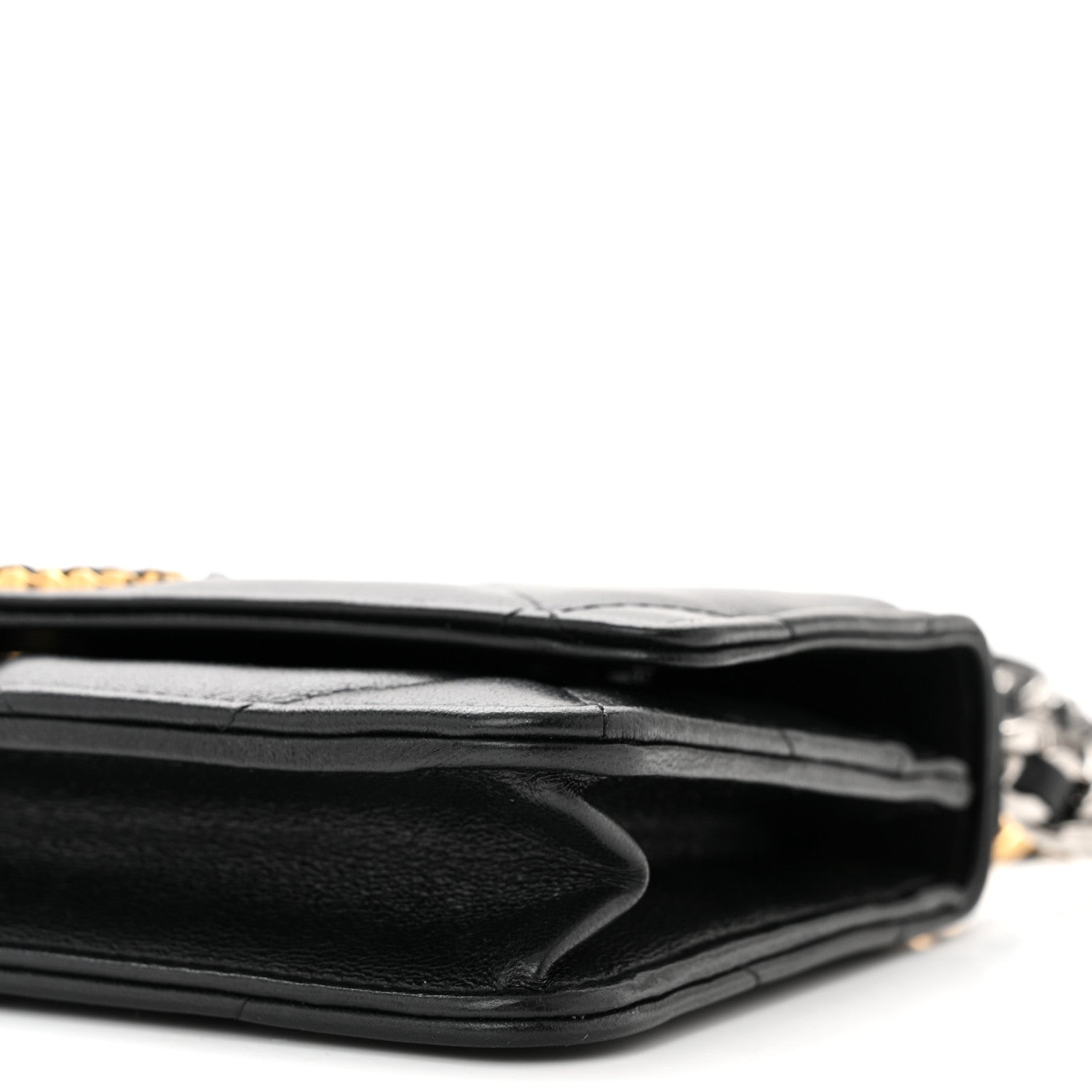 Chanel Lambskin Quilted Chanel 19 Wallet On Chain WOC Black 11 of 12