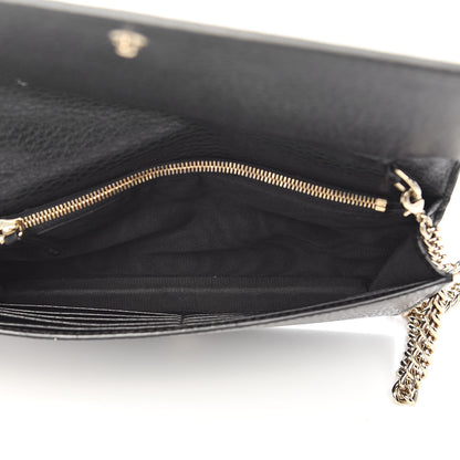 Gucci Dollar Calfskin Medium Betty Chain Wallet Black 5 of 12