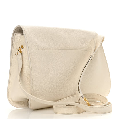 Tom Ford Grained Calfskin Large T Clasp Tara Crossbody Bag White 3 of 13