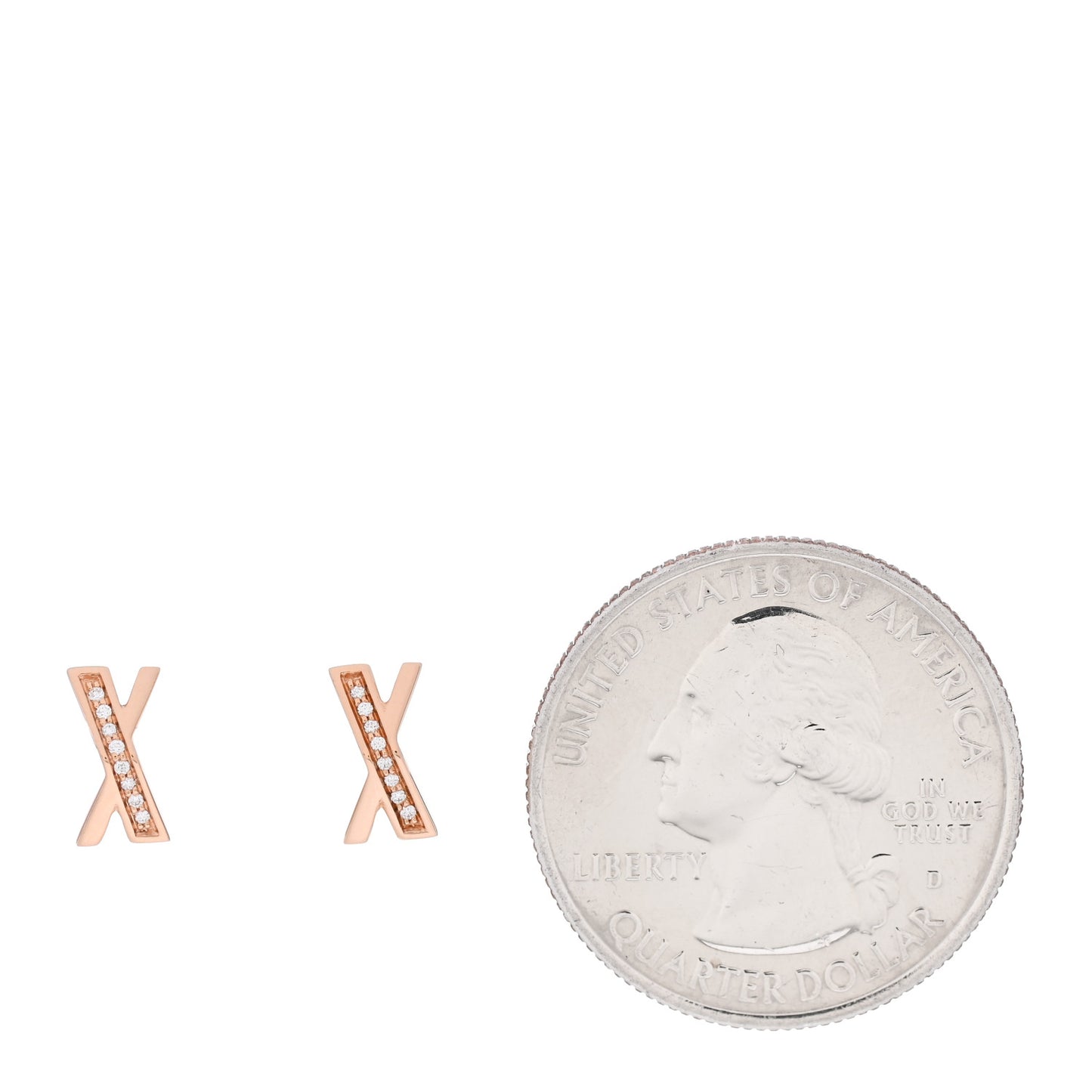 18K Rose Gold Diamond Atlas X Earrings