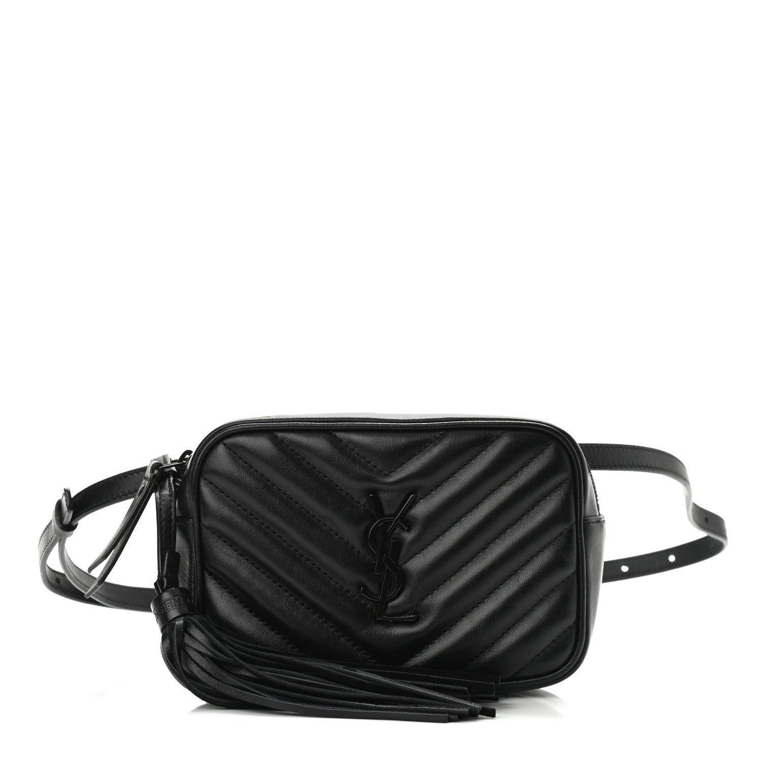 Saint Laurent Calfskin Matelasse Monogram Lou Belt Bag Black 1 of 8