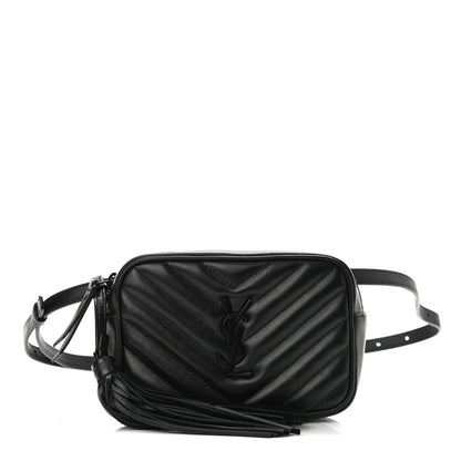 Saint Laurent Calfskin Matelasse Monogram Lou Belt Bag Black 1 of 8