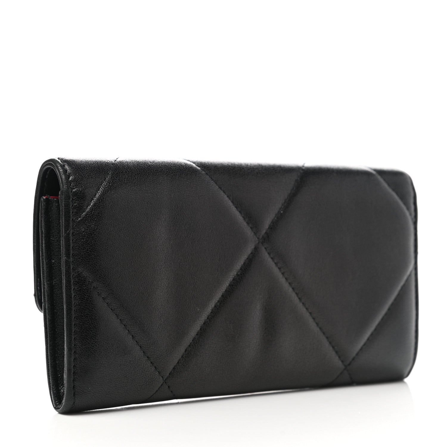 Chanel Lambskin Quilted Chanel 19 Flap Wallet Black 3 of 8