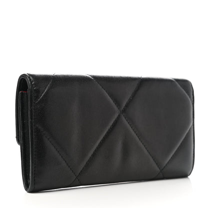 Chanel Lambskin Quilted Chanel 19 Flap Wallet Black 3 of 8