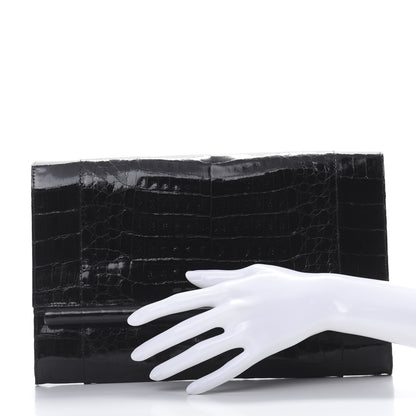 Nancy Gonzalez Crocodile Bar Clutch Black 2 of 8