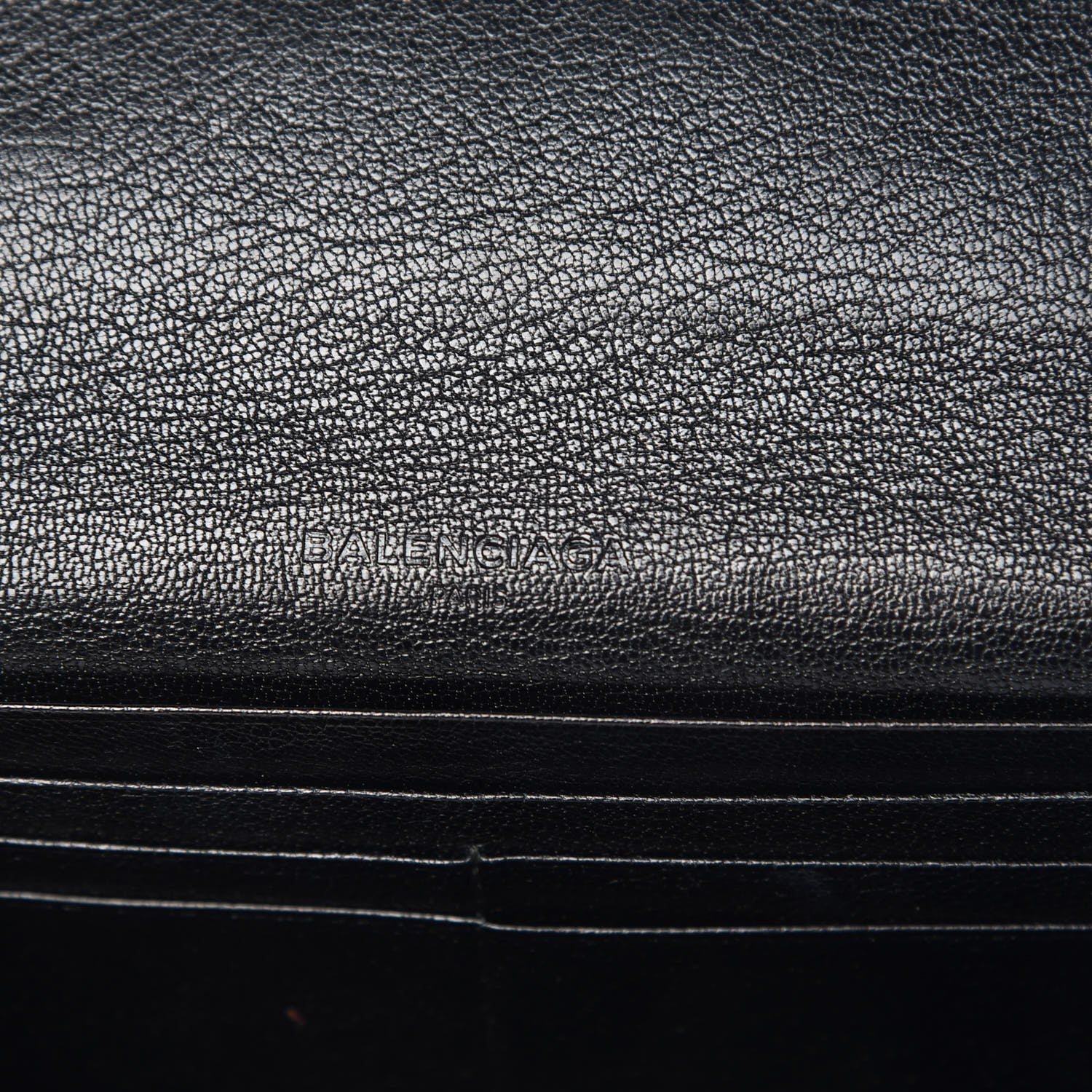 Balenciaga Chevre Gold Metallic Edge Hardware Money Wallet Black 6 of 9