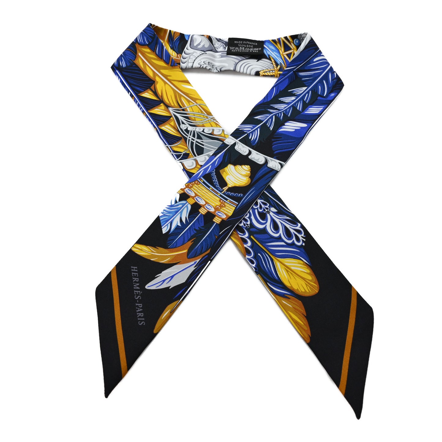 Silk La Danse Pacifique Twilly Bleu Nuit Jaune Vif