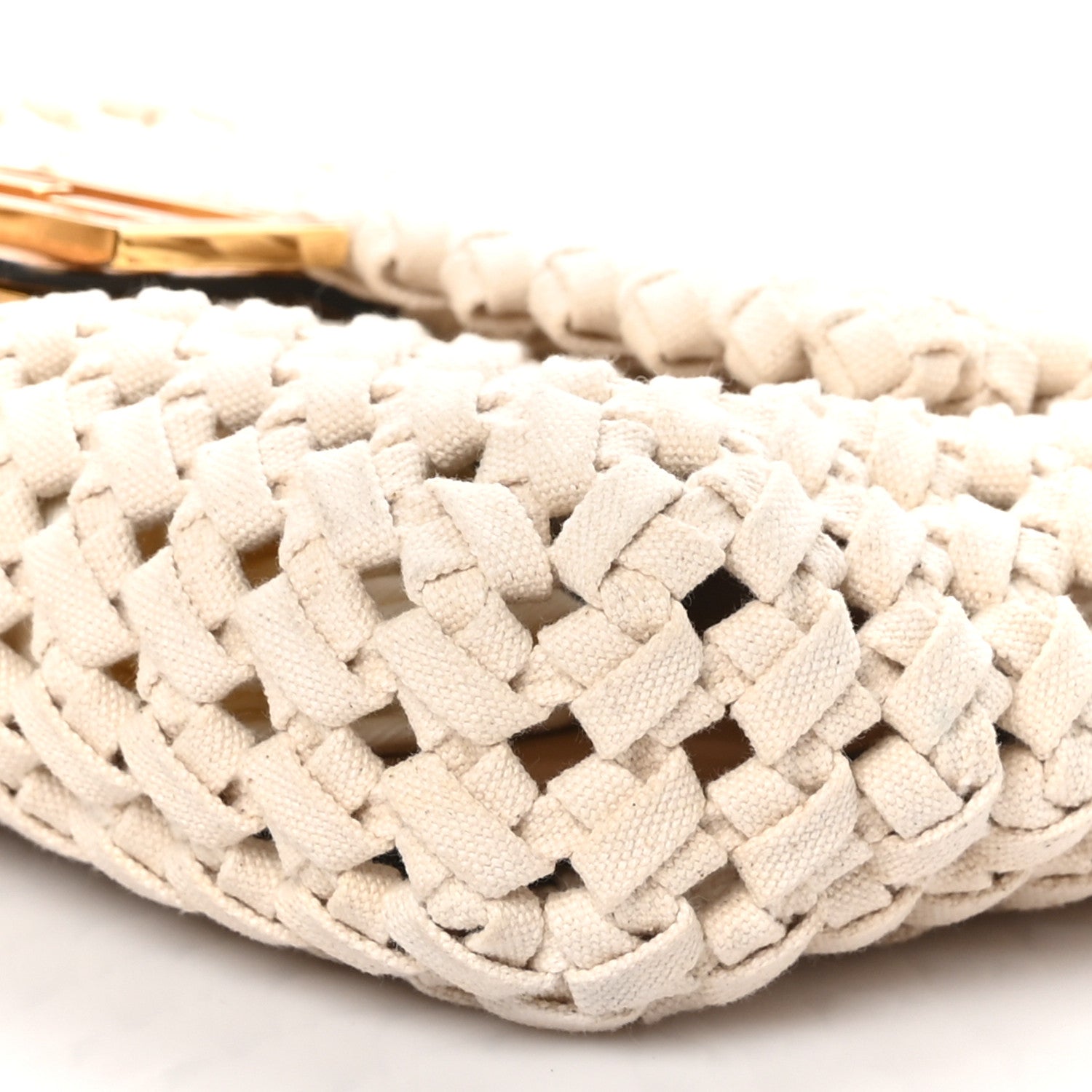 Fendi Canvas Woven Baguette Beige 9 of 9