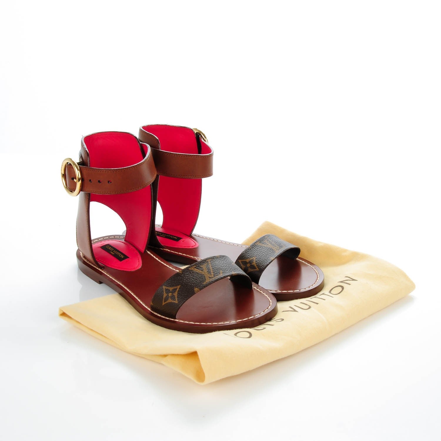 Louis Vuitton Calfskin Monogram Ocean Drive Flat Sandals 39 7 of 7
