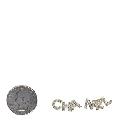 Chanel Crystal Pearl Signature Stud Earrings Gold 2 of 4
