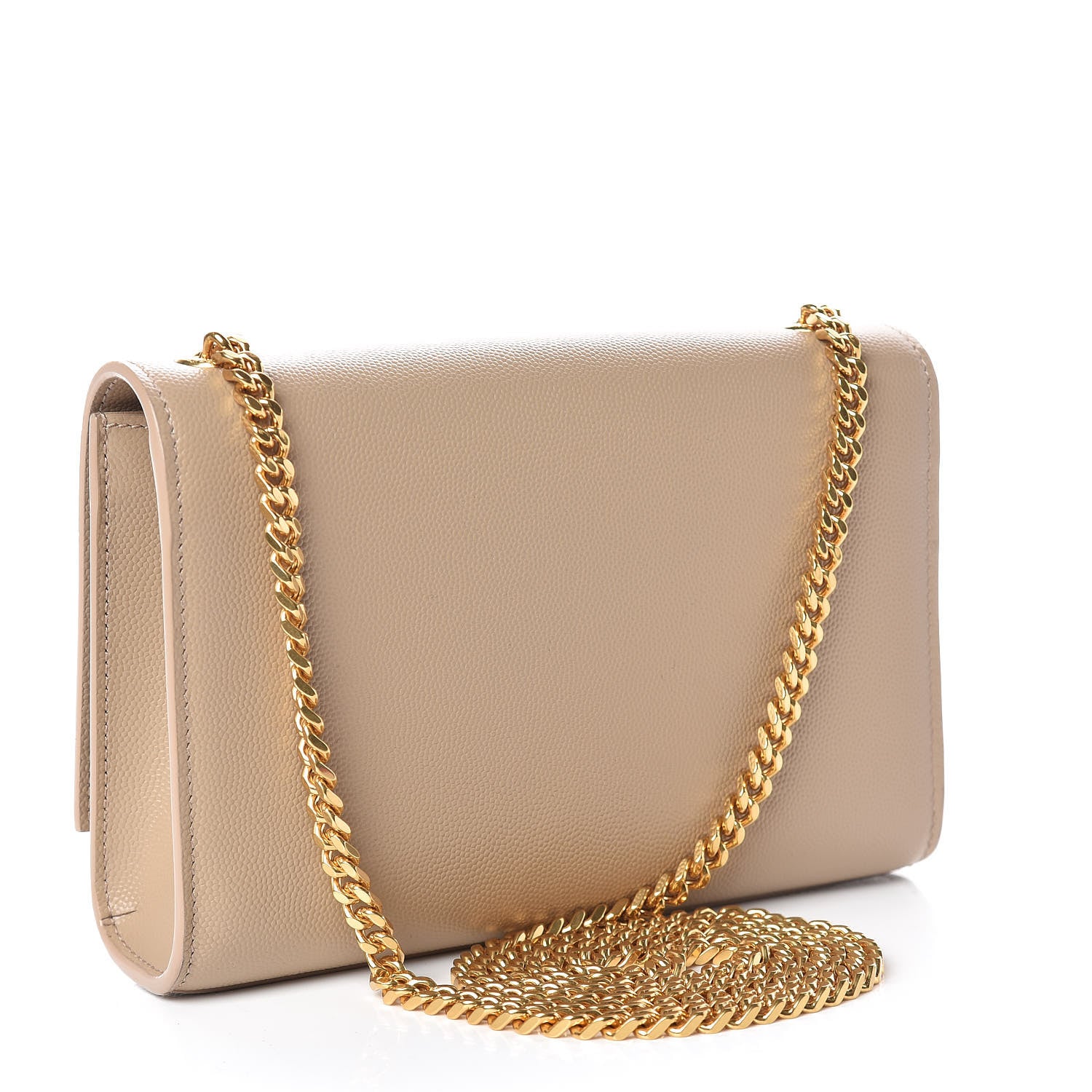 Saint Laurent Grain De Poudre Small Monogram Kate Satchel Nude Powder 3 of 10