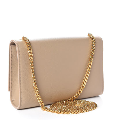 Saint Laurent Grain De Poudre Small Monogram Kate Satchel Nude Powder 3 of 10