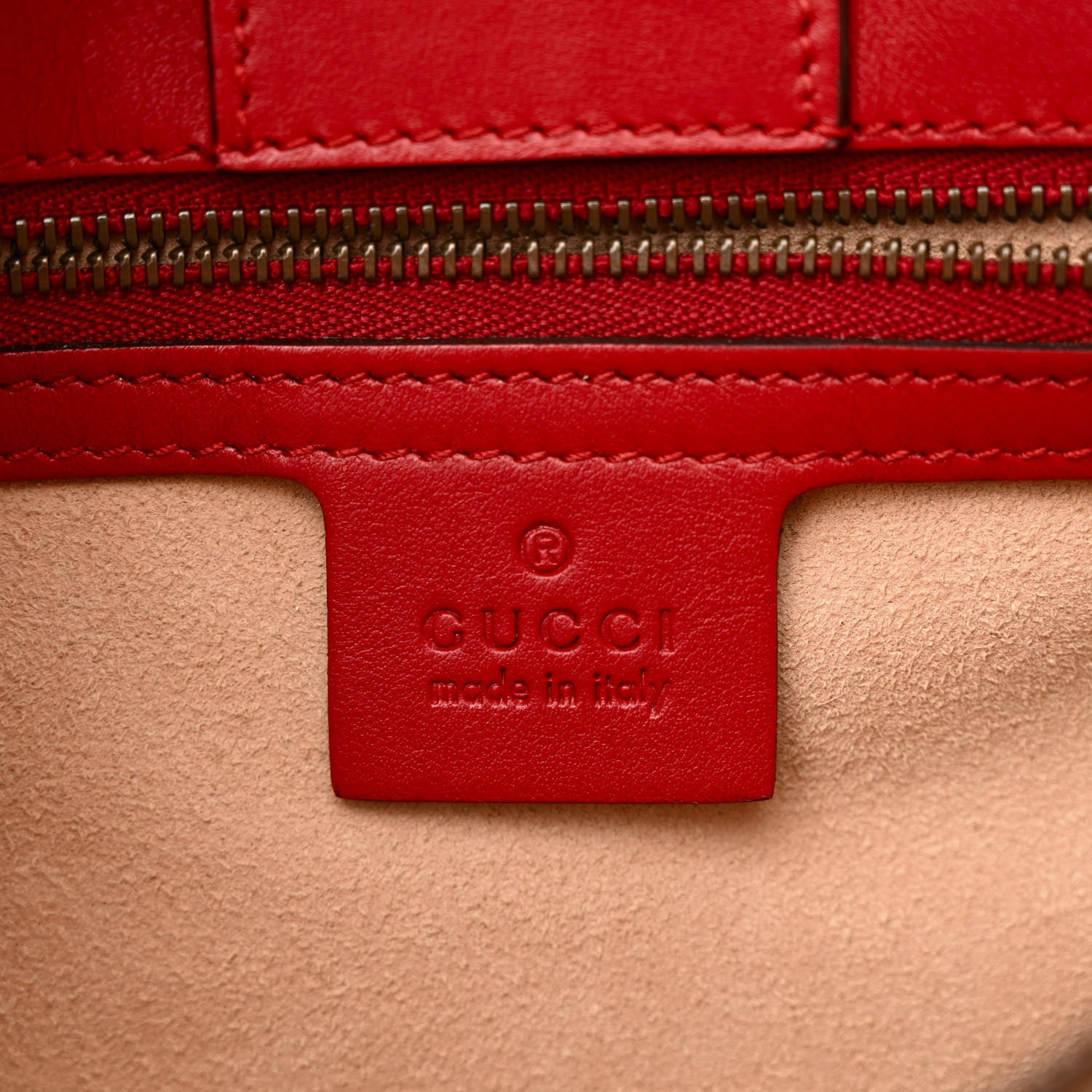 Gucci Calfskin Matelasse Small GG Marmont Tote Hibiscus Red 6 of 12