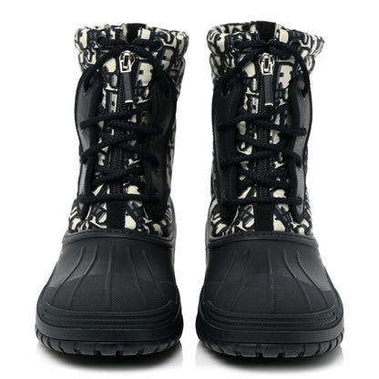 Christian Dior Oblique Nylon D-Venture Boots 36 Deep Blue 2 of 9