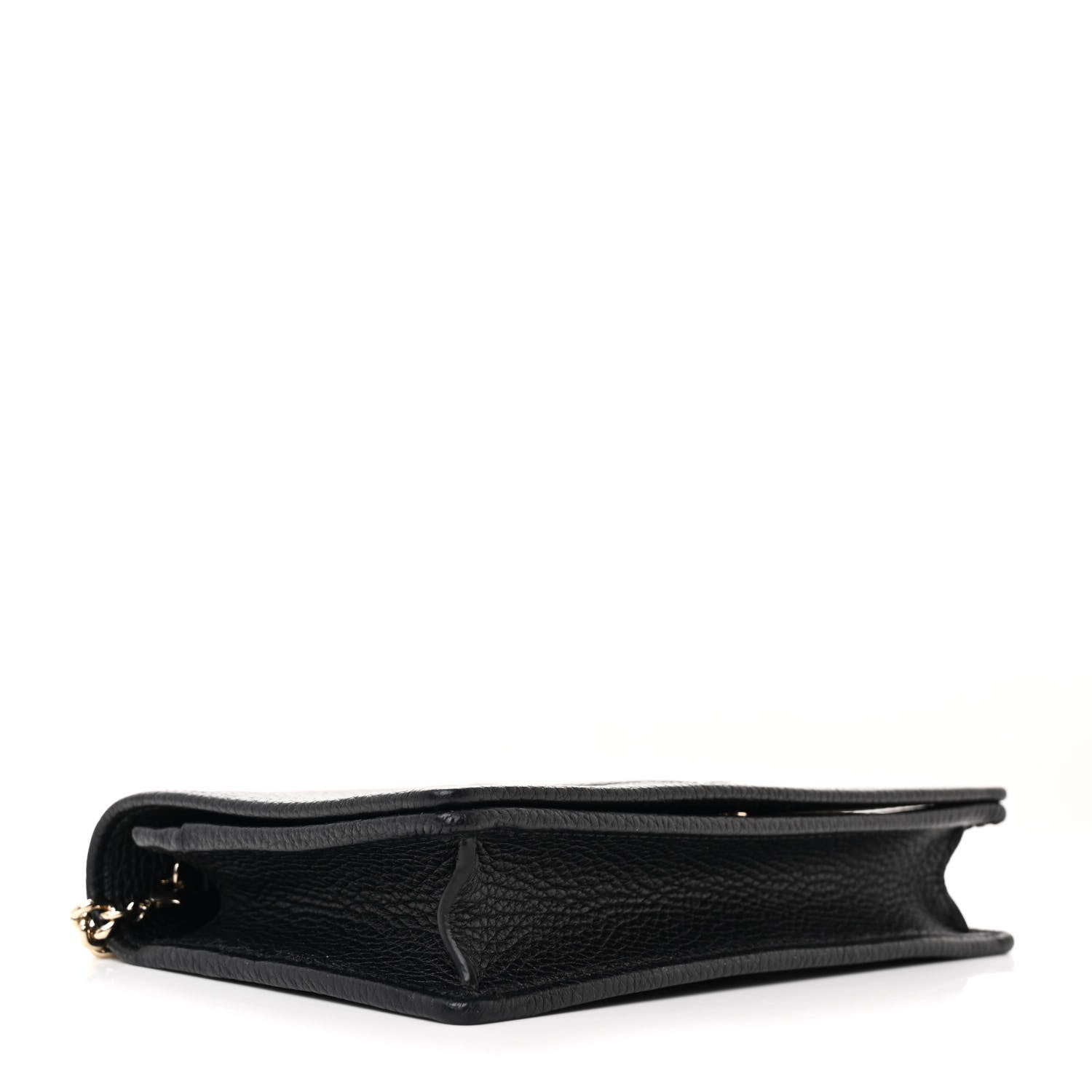 Gucci Pebbled Calfskin Soho Wallet On Chain Black 4 of 10
