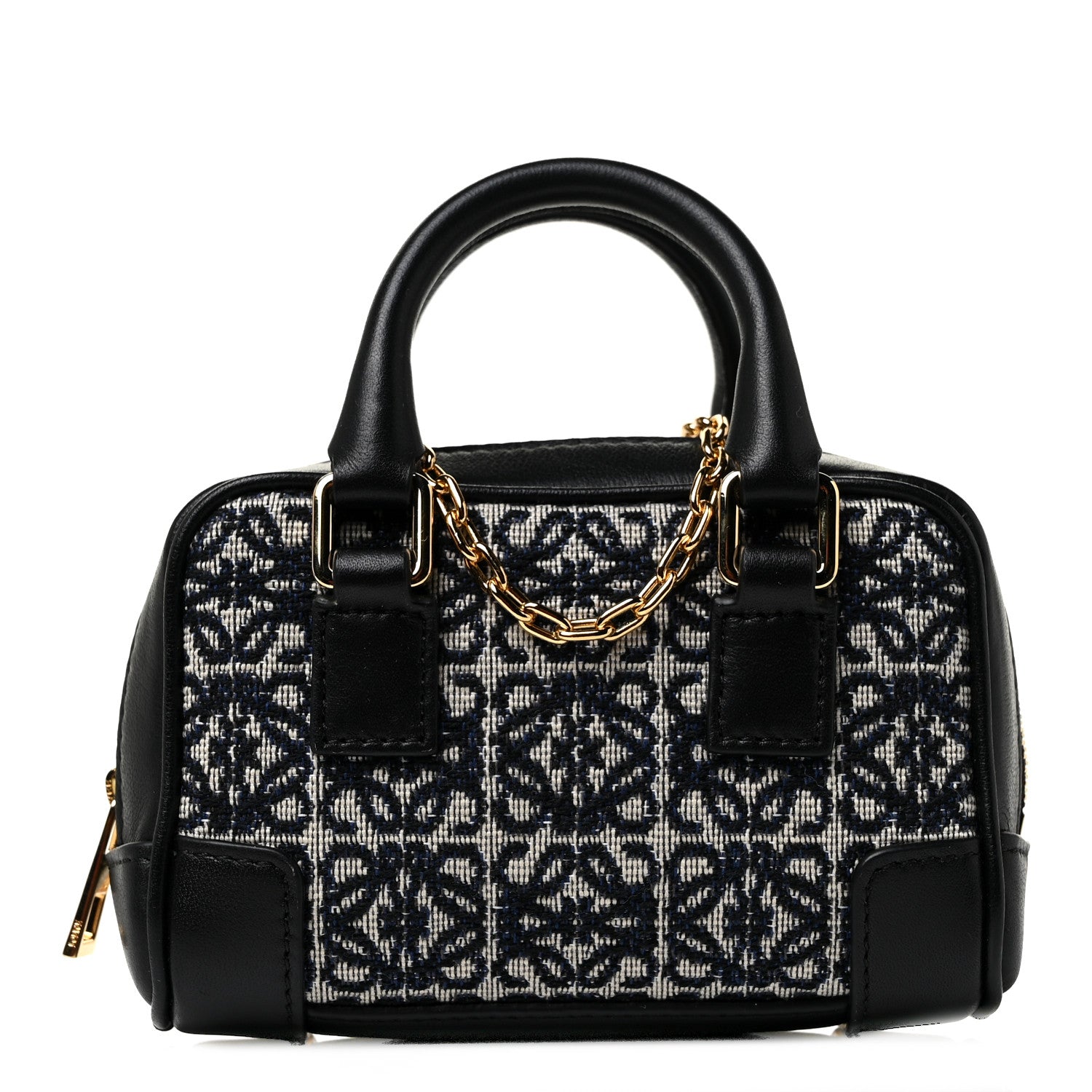 Loewe Jacquard Anagram Calfskin Amazona Nano Black Navy 1 of 7