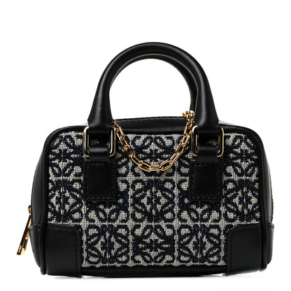 Loewe Jacquard Anagram Calfskin Amazona Nano Black Navy 1 of 7