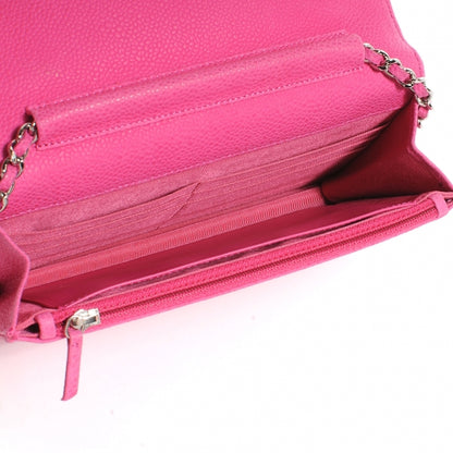 Chanel Iridescent Caviar Wallet on Chain WOC Hot Pink 5 of 8