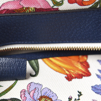 Gucci Canvas Large Flora Tote Navy Multicolor 9 of 12