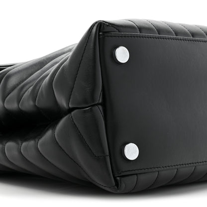 Saint Laurent Calfskin Y Quilted Monogram Large Loulou Chain Satchel Black 12 of 14