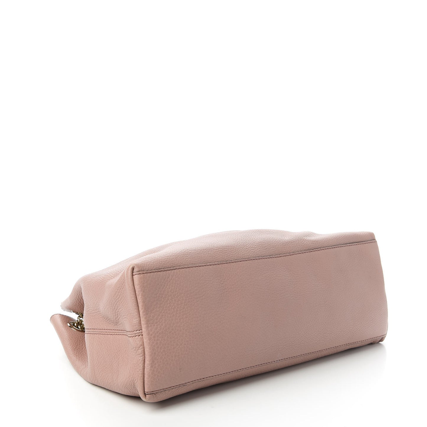 Pebbled Calfskin Medium Soho Chain Shoulder Bag Dark Cipria