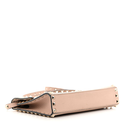 Valentino Garavani Pebbled Calfskin Medium Rockstud Flip Lock Crossbody Bag Poudre 4 of 21