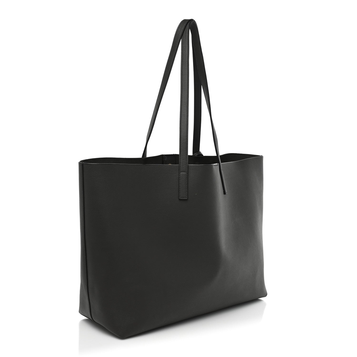 Saint Laurent Calfskin Large Shopping Tote Coal 4 of 10