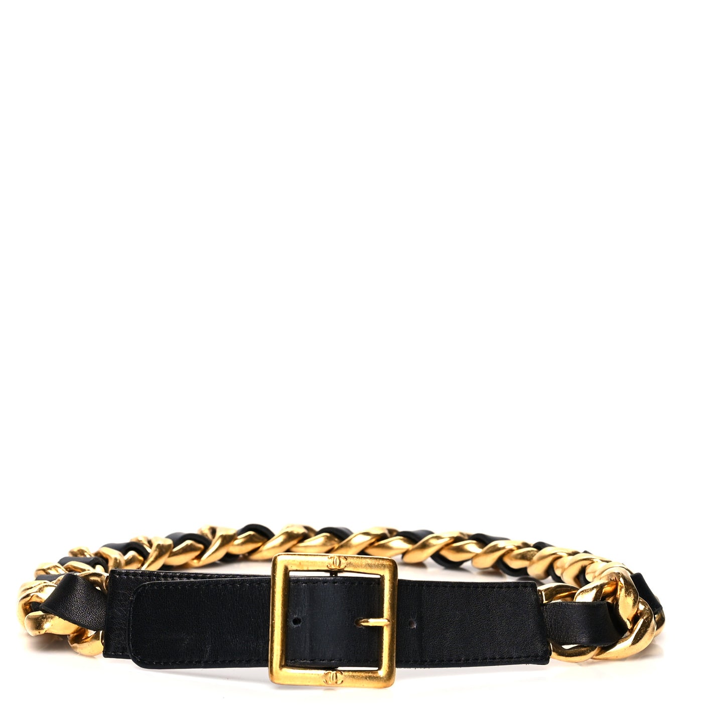 Lambskin Chain Belt 70 28 Black Gold