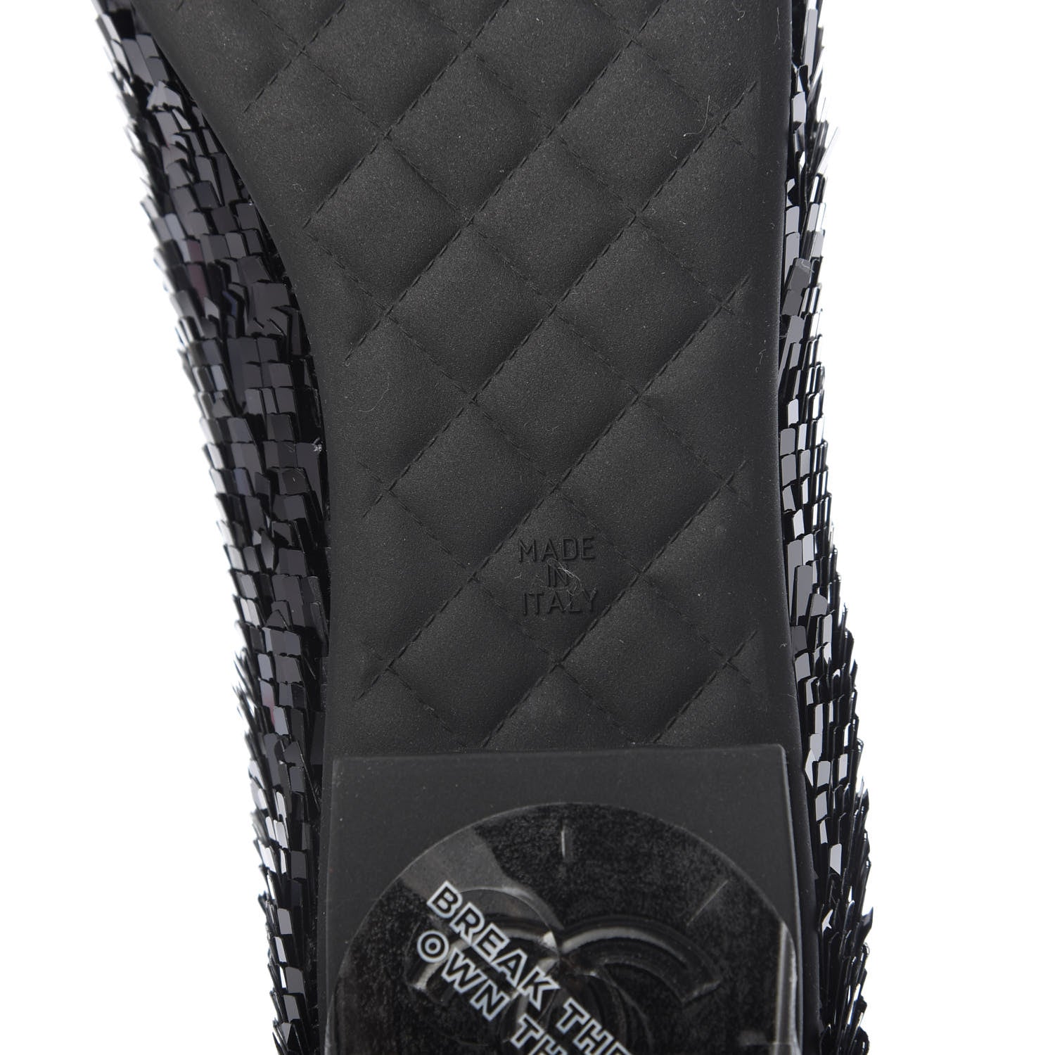 Chanel Sequin CC Loafers 37 Black 7 of 8