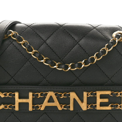 Chanel Calfskin Quilted Small Enchained Flap Black 7 of 9
