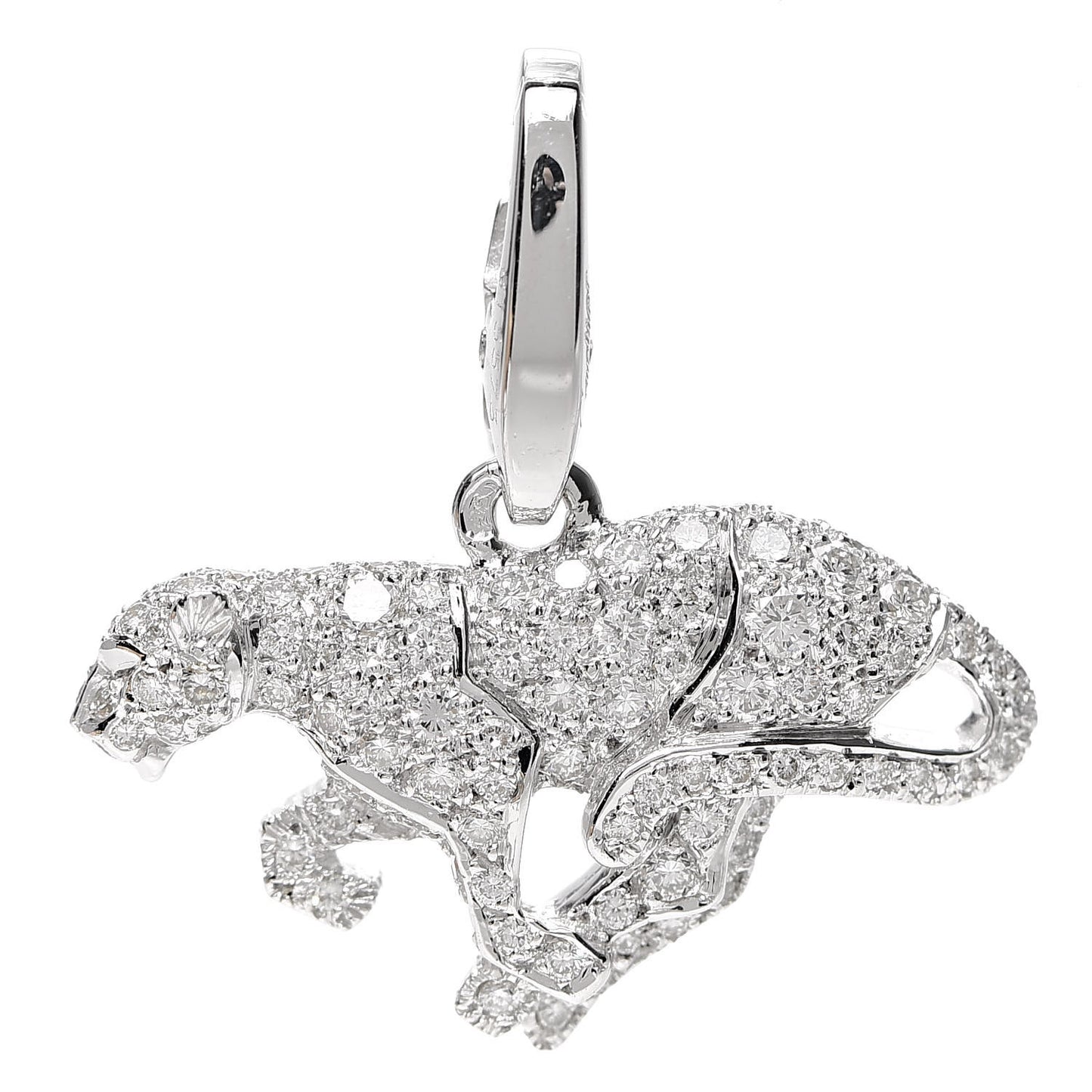 18K White Gold Diamond Panthère Pendant