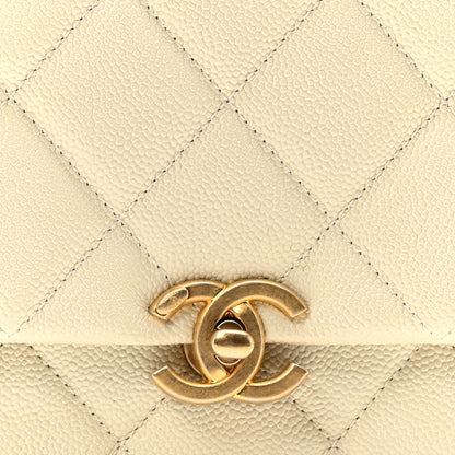 Chanel Shiny Caviar Quilted Small Chain Melody Flap White 8 of 10