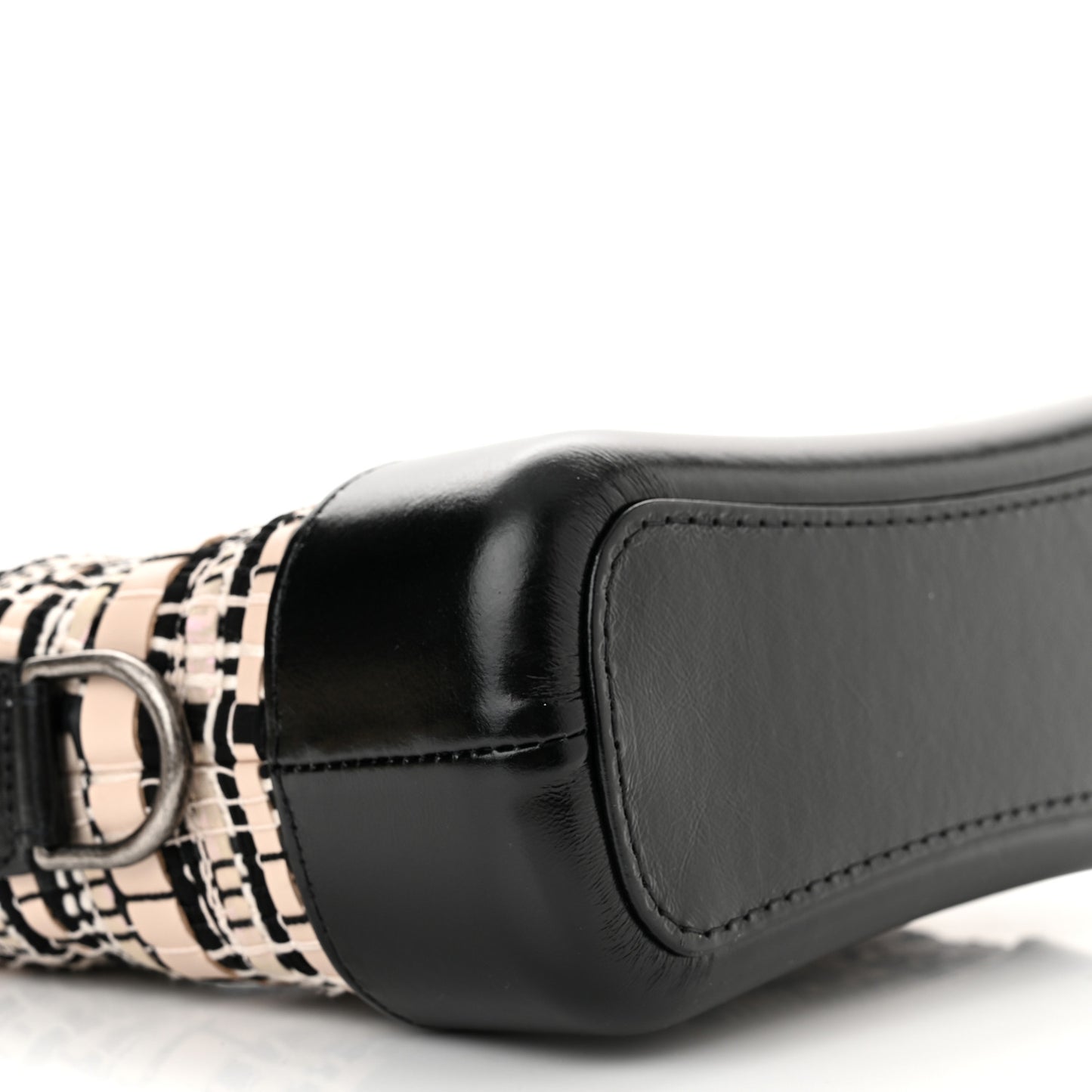 Tweed Calfskin Quilted Small Gabrielle Hobo Black Multicolor