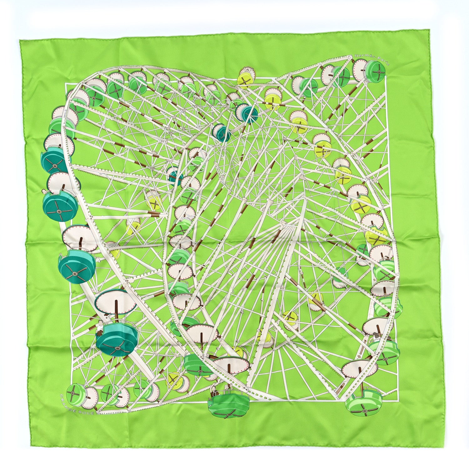 Hermes Silk Grande Roue Scarf 90 1 of 3