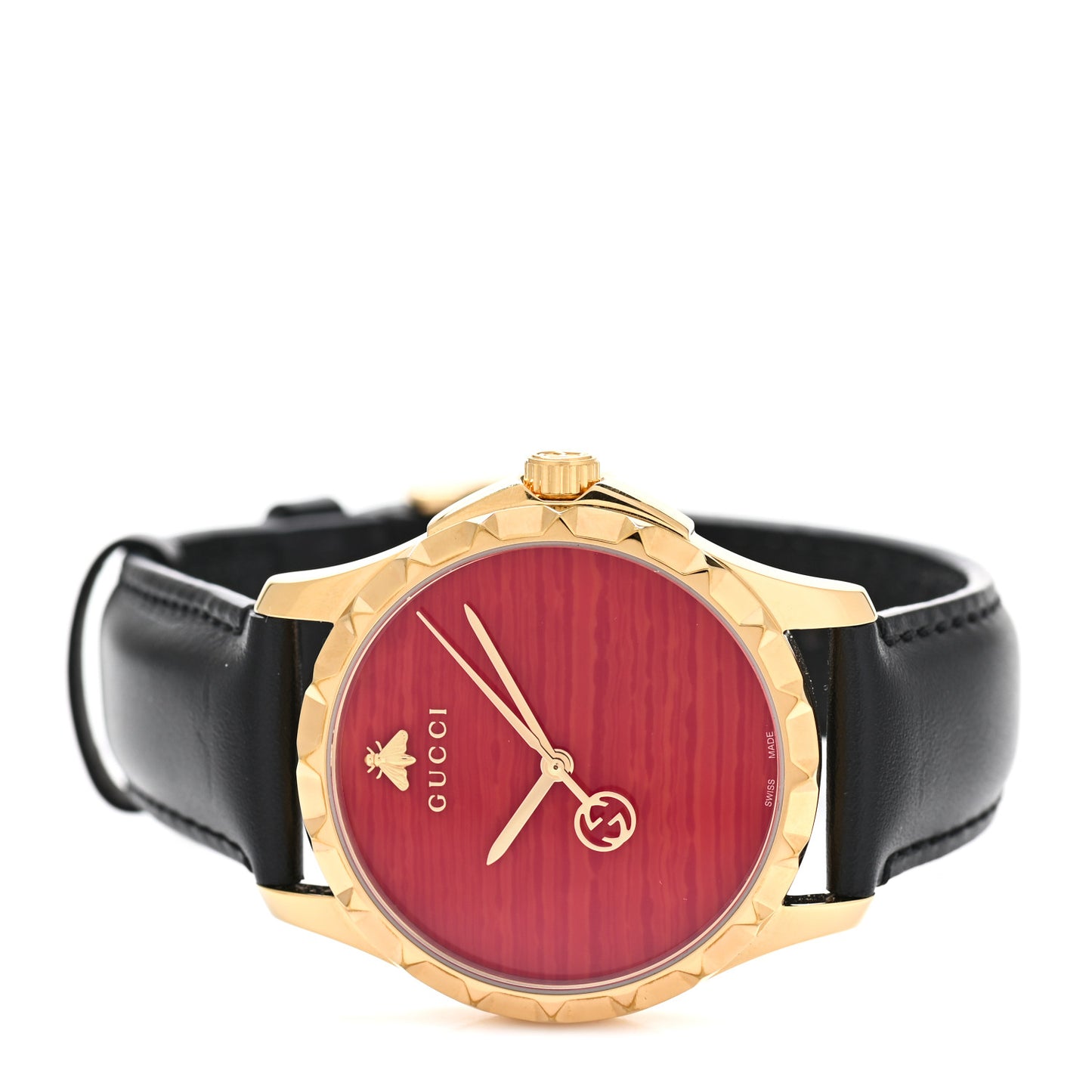 Stainless Steel Calfskin 38mm G-Timeless Quartz Watch Coral