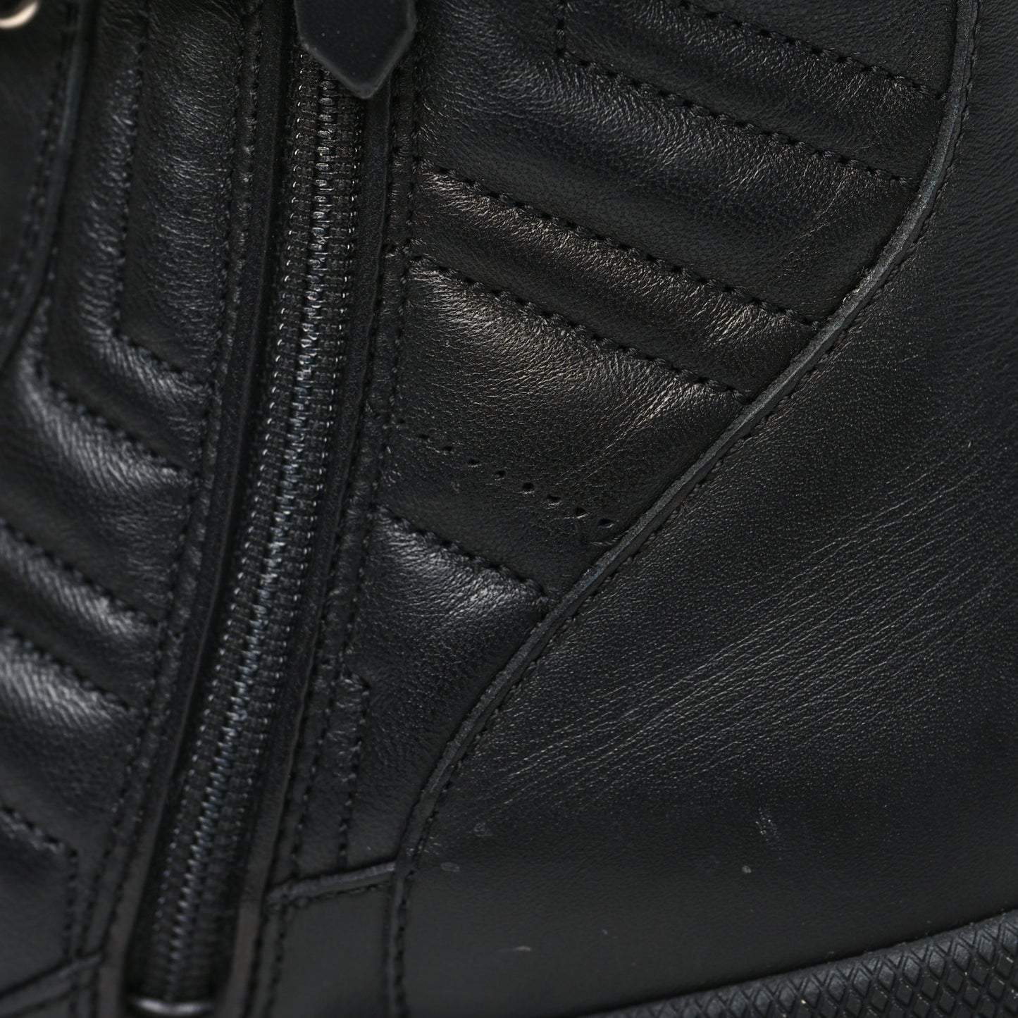 Nappa Frances GG Matelasse Platform Combat Boots 36 Black