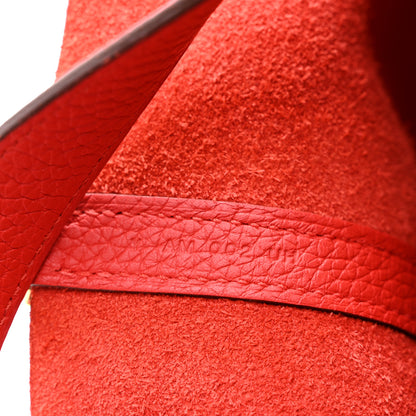 Hermes Taurillon Clemence Picotin Lock 18 PM Rouge Tomate 7 of 10