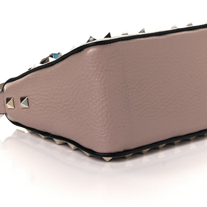 Valentino Garavani Pebbled Calfskin Small Rockstud Flip Lock Shoulder Bag Poudre 7 of 8