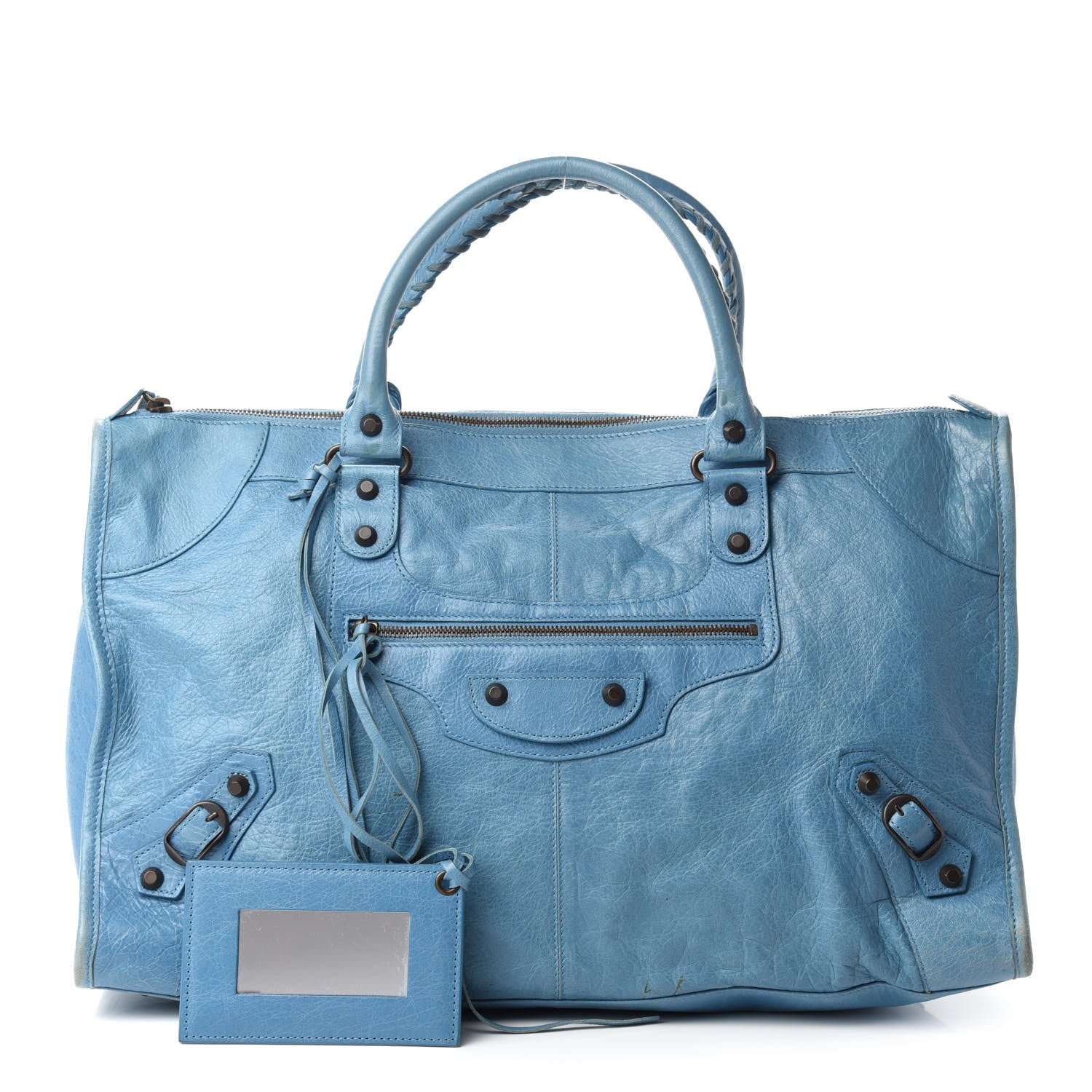 Balenciaga Agneau Classic Hardware Work Bleu Indigo 1 of 13