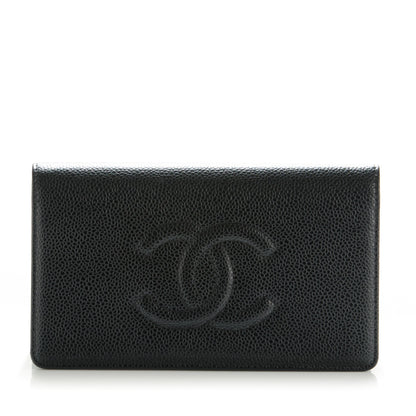 Chanel Caviar Timeless CC Yen Wallet Black 1 of 8