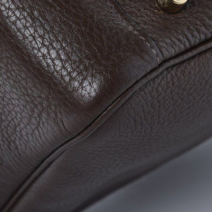 Hermes Taurillon Clemence Lindy 34 Chocolate 10 of 12