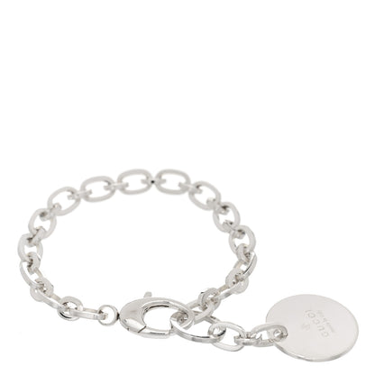 Gucci Sterling Silver Link Round Charm Bracelet 1 of 3