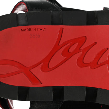 Christian Louboutin Calfskin Velcrissimo Flat Sandals 35.5 Black 6 of 11