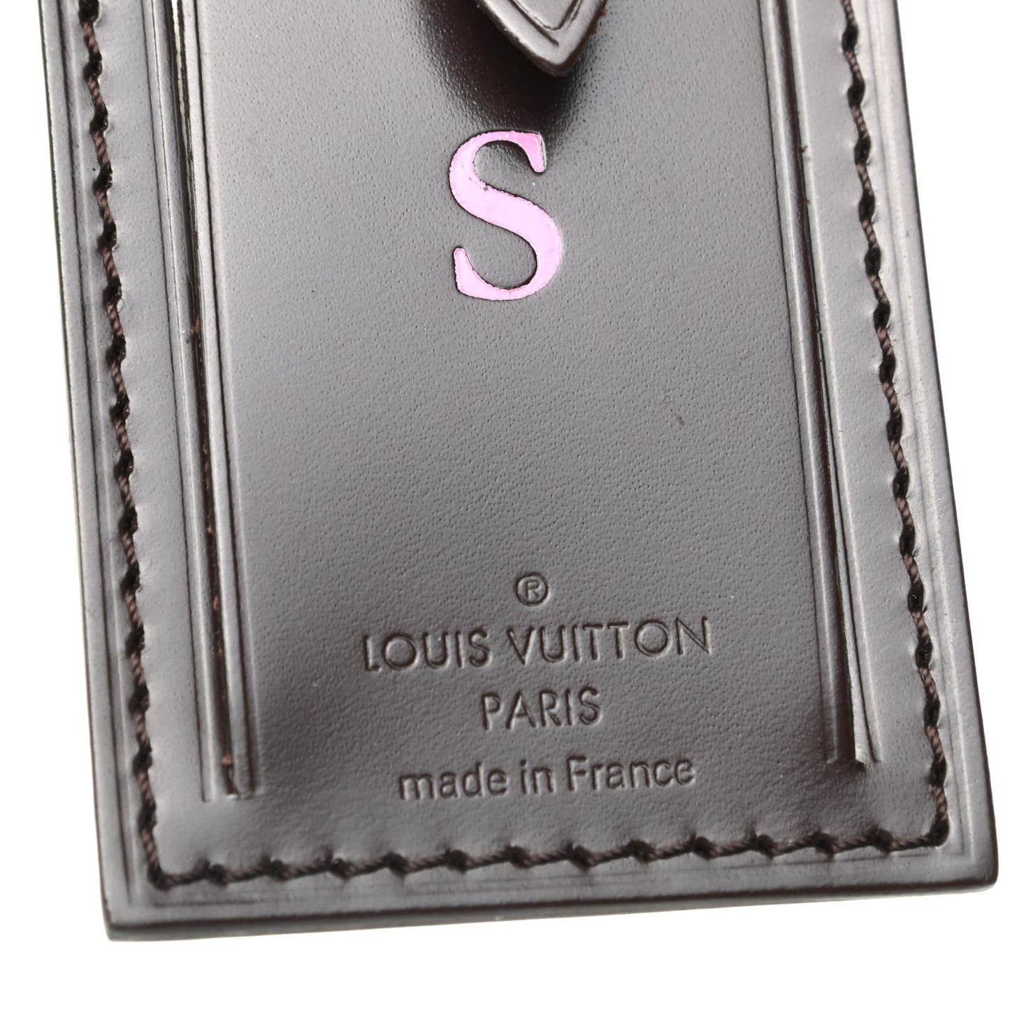 Calfskin Luggage Tag Ebene