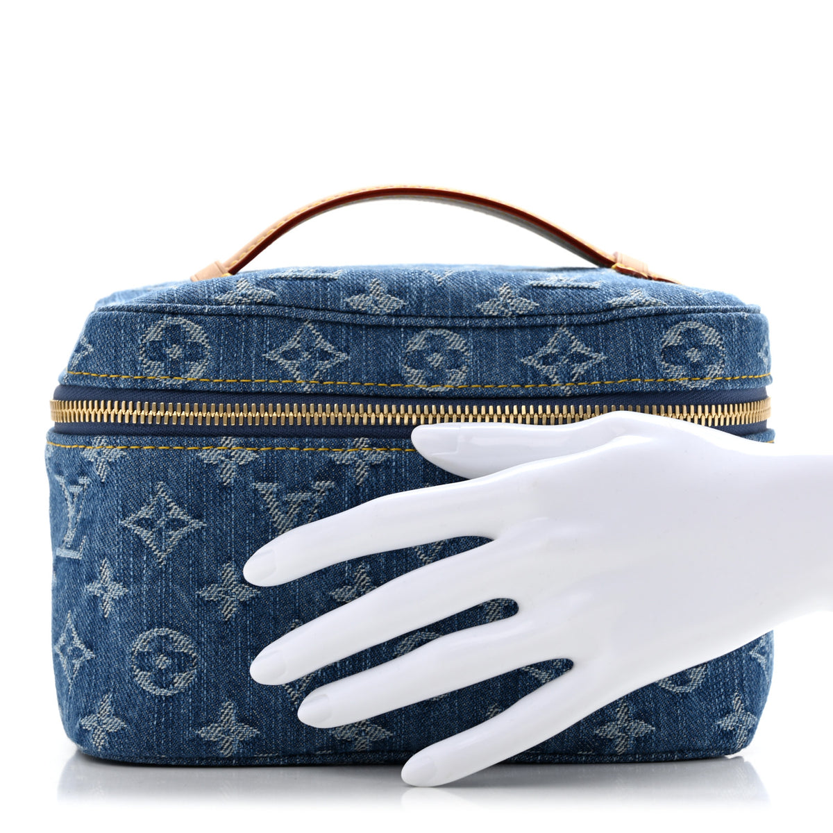 Monogram Denim Nice Mini Vanity Blue