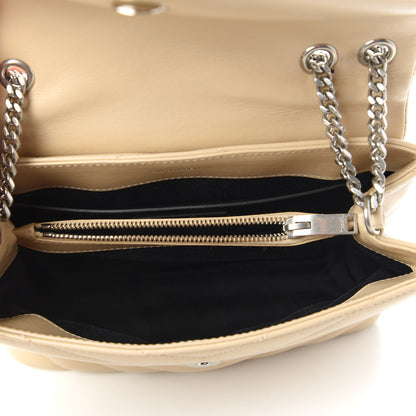 Saint Laurent Calfskin Y Quilted Monogram Small Loulou Chain Satchel Nude Powder 5 of 10