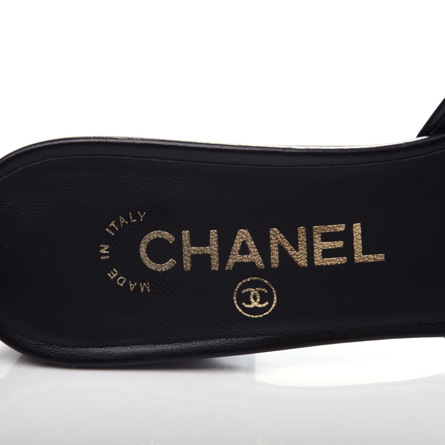 Chanel Lambskin Grosgrain Cap Toe Logo Ankle Strap Pumps 37.5 Black 8 of 11