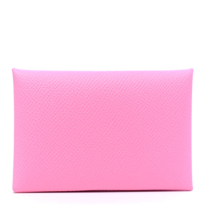 Hermes Epsom Calvi Card Case 5P Pink 1 of 4