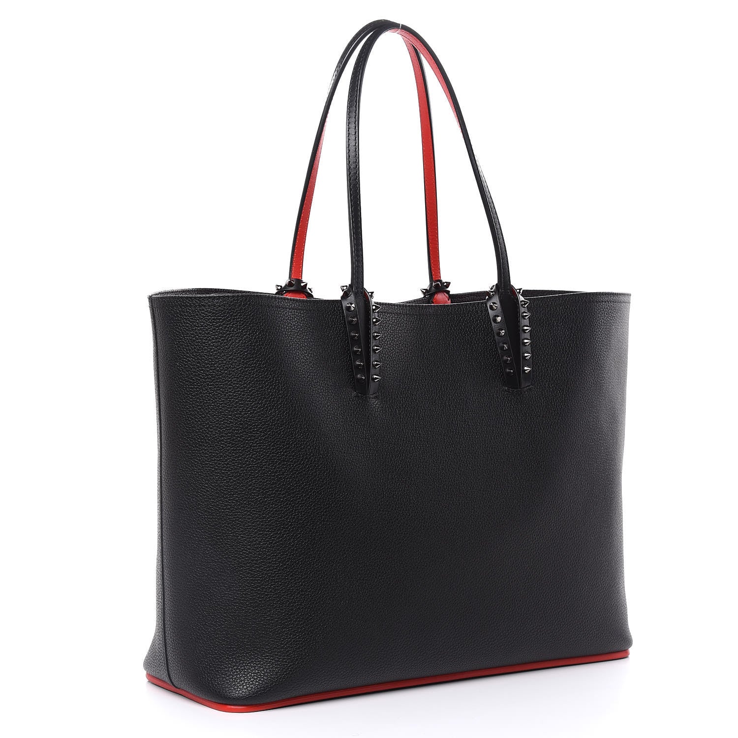 Christian Louboutin Calfskin Spikes East West Cabata Tote Black 3 of 10