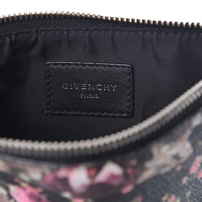 Givenchy Coated Canvas Roses Camouflage Print Zip Pouch Black 6 of 6